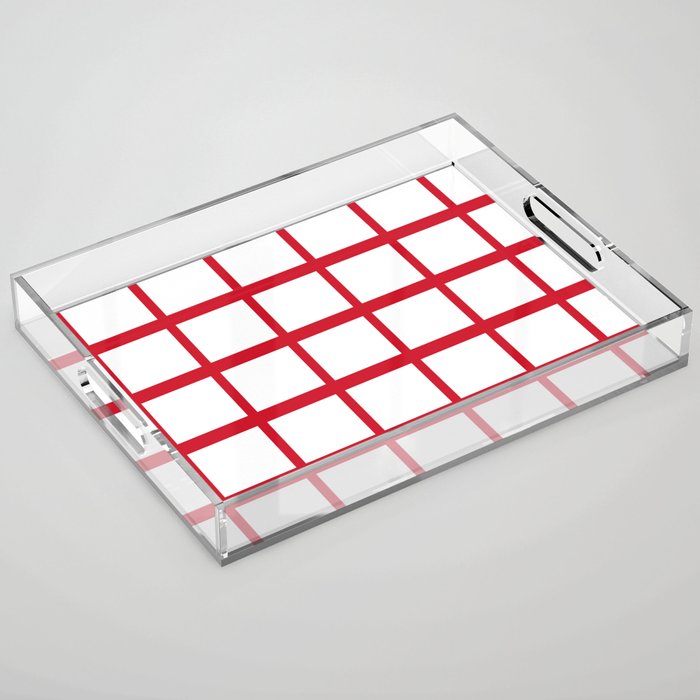 Abstraction from the Flag of england Acrylic Tray
