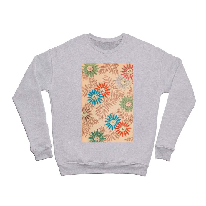 Colorful Floral Print Vintage Japanese Retro Pattern Crewneck Sweatshirt