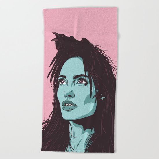 Queen of the Ravens Beach Towel