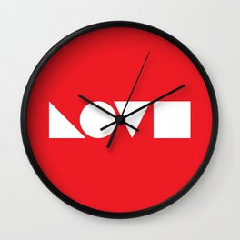 Shapely LOVE (red) Wall Clock