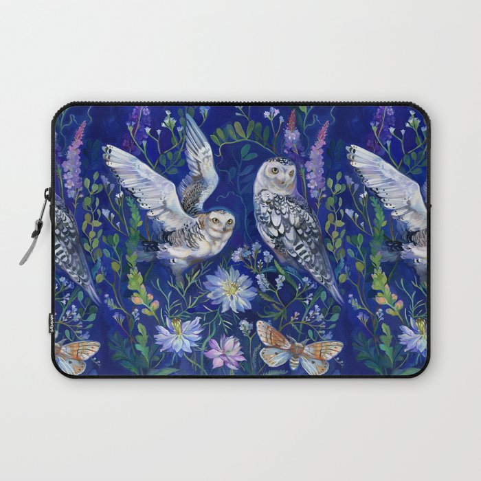 Flower Garden Owls Laptop Sleeve