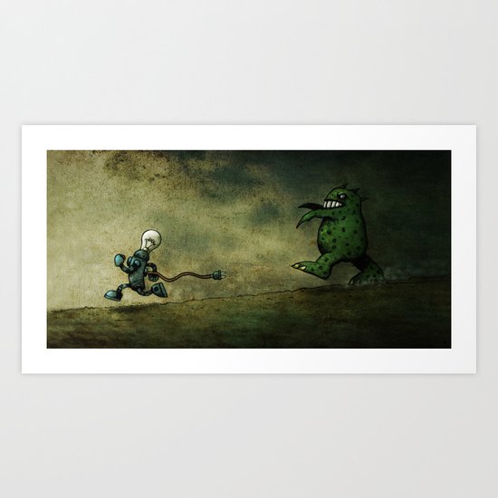 Run for Bulb Art Print