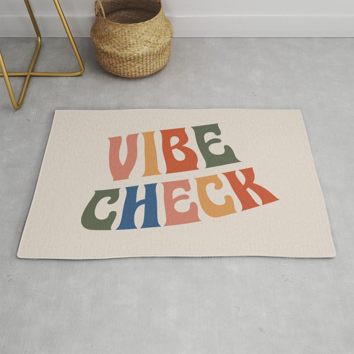 Vibe Check 80s Lettering Rug