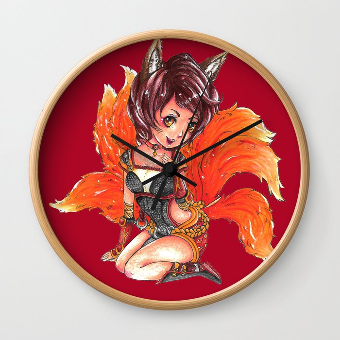 Foxfire Ahri Wall Clock