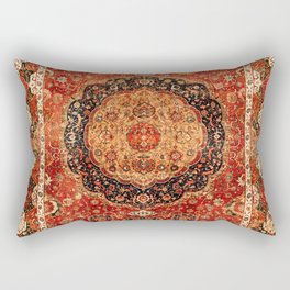 Seley 16th Century Antique Persian Carpet Print Rectangular Pillow