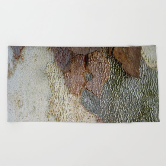 Tree bark 1 Beach Towel