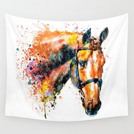 Colorful Horse Head Wall Tapestry