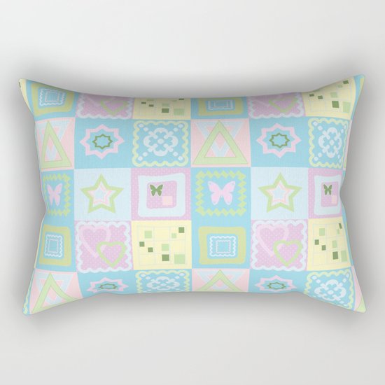 Delicate shades of baby pattern. Rectangular Pillow
