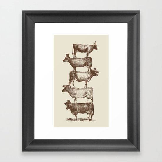 Cow Cow Nuts Framed Art Print