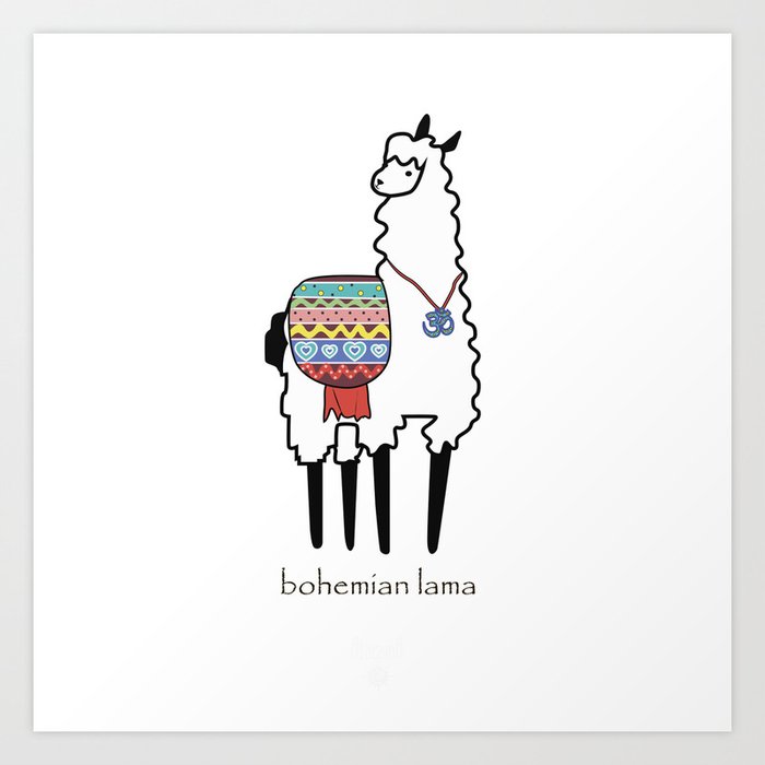 Bohemian Lama Art Print