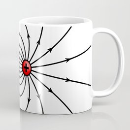 Electric field created by an electric dipole, positive and negative charge Coffee Mug