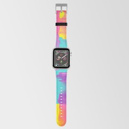 Neon Sunset Paint Smear Apple Watch Band