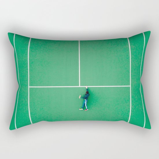 Tennis court green Rectangular Pillow