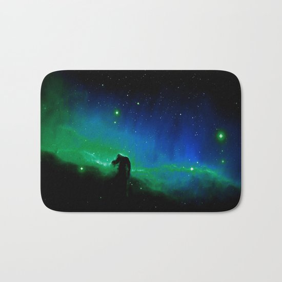 Horsehead nEBula. Blue & Green Bath Mat