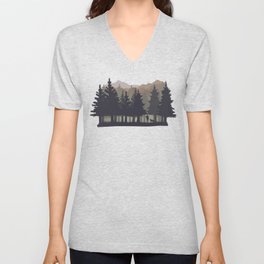 On path to the mountains V Neck T Shirt