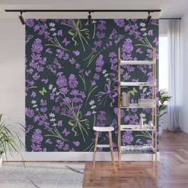 Lavender Butterfly Garden Wall Mural