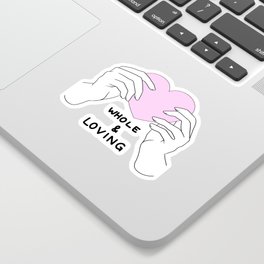 Whole & Loving Hands Heart Sticker