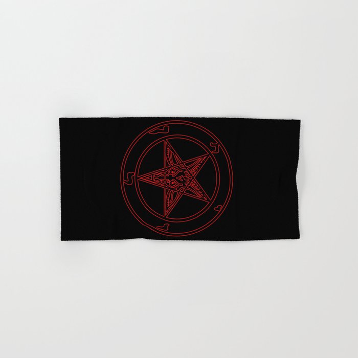 Das Siegel des Baphomet - The Sigil of Baphomet (red) Hand & Bath Towel