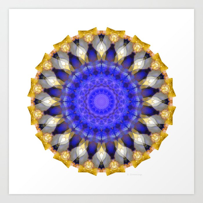 Purple Royalty Mandala - Purple And Gold Art Art Print