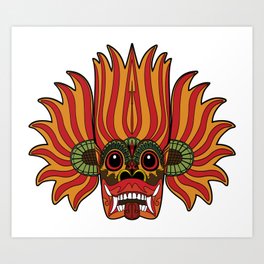 Sri Lanka Devil Mask Art Print