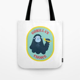 Gorilla's Choice Banana Sticker Tote Bag