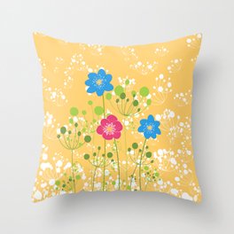 Colorful springtime flower Throw Pillow
