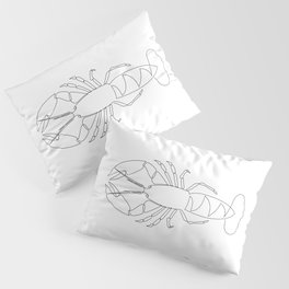 Lobster - one line illustration Pillow Sham