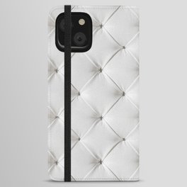 White Tufted Pattern iPhone Wallet Case