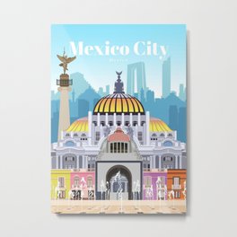 Mexico city, Mexico Metal Print | Painting, Beautiful, Mountain, Photo, Mexico, Explore, Vacation, City, Usa, Monuments 