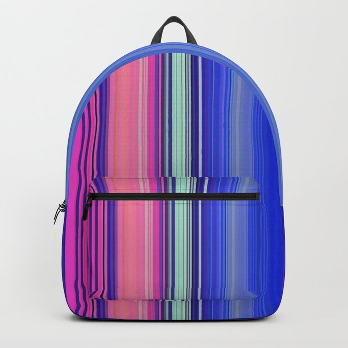 blue vertical stripes Backpack