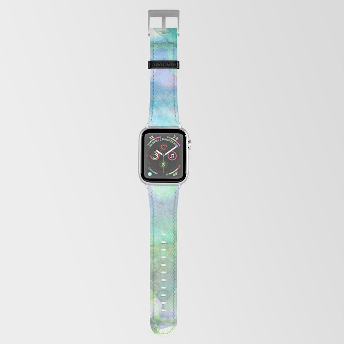 Windswept - Blue and Green Abstract Mandala Art Apple Watch Band