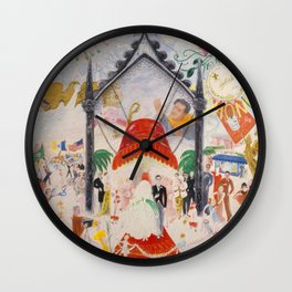 The Cathedrals of Fifth Avenue, 1931 by Florine Stettheimer Wall Clock