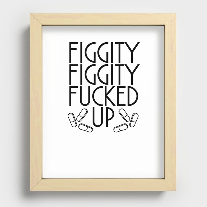 FxCKED UP Recessed Framed Print