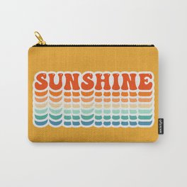 Retro Sunshine Yellow Carry-All Pouch