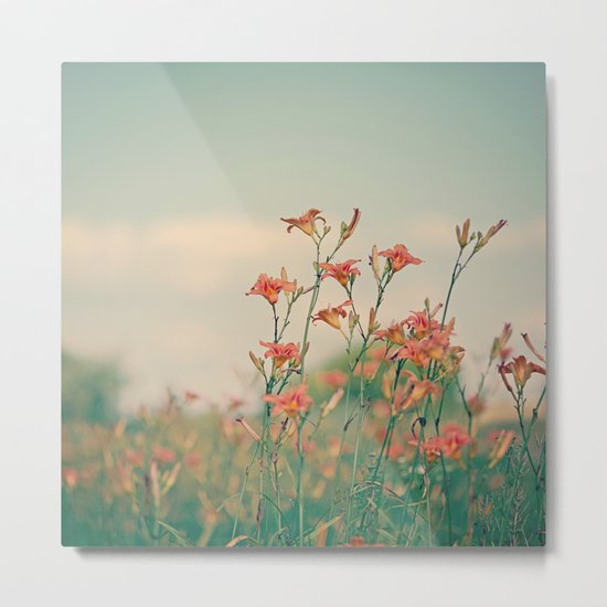 Orange Lilies Metal Print