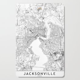 Jacksonville White Map Cutting Board