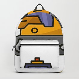 Bulldozer Backpack | Vector, Machine, Power, Transportation, Graphicdesign, Illustration, Digger, Industrial, Wheel, Construction 