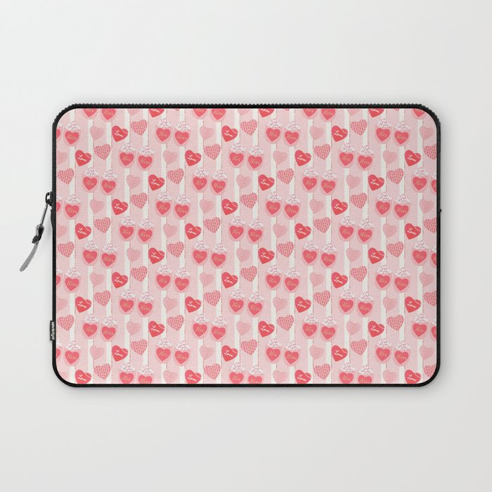 Valentine's Day Mugs Pattern Laptop Sleeve