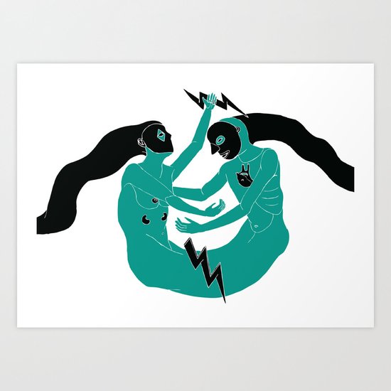 Zeus Family (Fake Mythology) Art Print