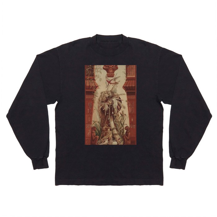 Antique 19th Century 'Africa' Ancient Egypt French Aubusson Tapestry Long Sleeve T Shirt
