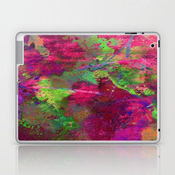 Fusion In Pink And Green Laptop & iPad Skin
