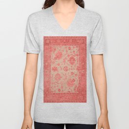 pink oriental floral rug V Neck T Shirt