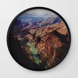 The Colorado Runs Through Marble Canyon Wall Clock