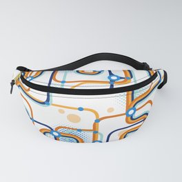 A subway map. Seamless pattern. Vector illustration. Fanny Pack