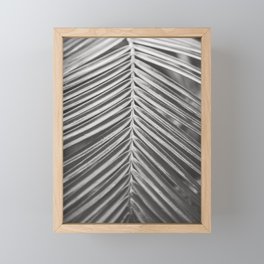 Palm Leaf in Black and White Framed Mini Art Print