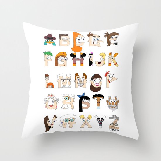 P&F Alphabet Throw Pillow