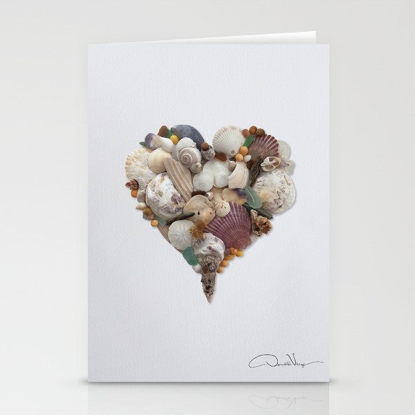 Love - Sea Glass Heart A Unique Birthday & Father's Day Gift Stationery  Cards by Donald Verger
