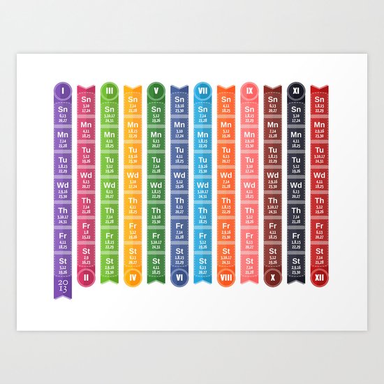 "Periodic" Calendar 2013 Art Print