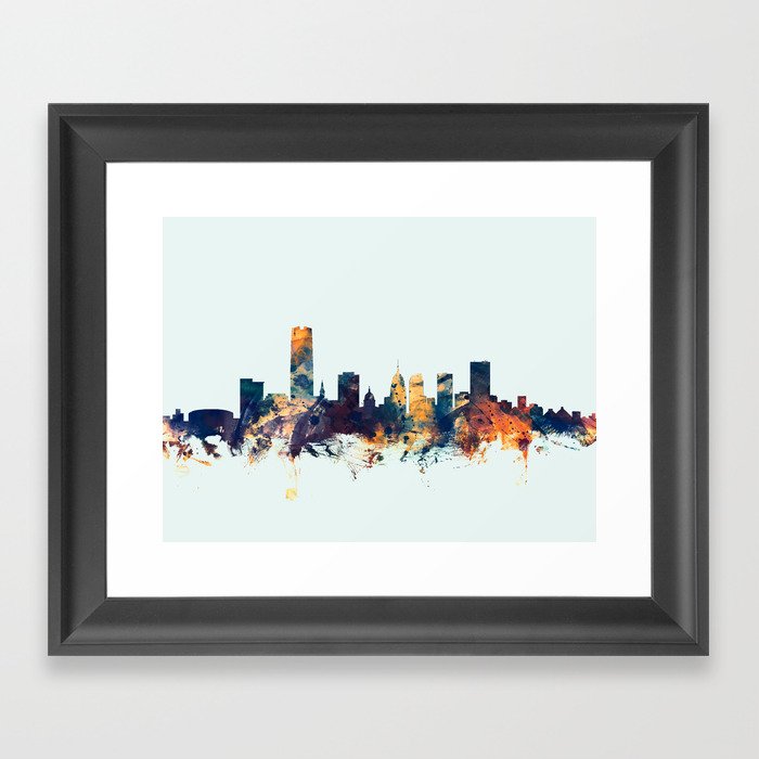 Oklahoma City Skyline Framed Art Print