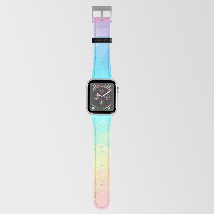 Pastel Rainbow Gradient With Stained Glass Effect Apple Watch Band
